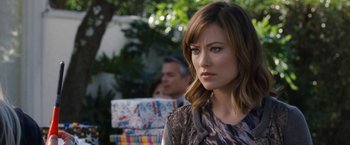 Movie still from “The Incredible Burt Wonderstone” (2013), directed by Don Scardino – A person wearing a dress; Close Up shot, Over the shoulder angle