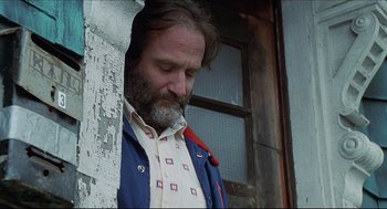 Movie still from “Good Will Hunting” (1997), directed by Gus Van Sant – A person leaning against a wall; Close Up shot, Low angle
