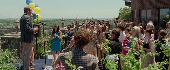 Movie still from “The King of Staten Island” (2020), directed by Judd Apatow – A group of people standing on top of a building; Wide shot, Over the shoulder angle