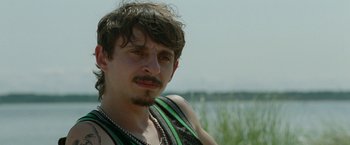 Movie still from “The King of Staten Island” (2020), directed by Judd Apatow – A person with a beard; Close Up shot, Low angle