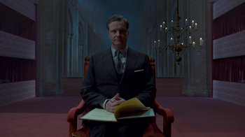 Movie still from “The King's Speech” (2010), directed by Tom Hooper – Medium shot, Low angle