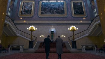 Movie still from “The King's Speech” (2010), directed by Tom Hooper – Wide shot, Low angle