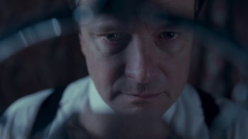 Movie still from “The King's Speech” (2010), directed by Tom Hooper – Extreme Close Up shot, Low angle