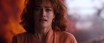 Movie still from “The Last Boy Scout” (1991), directed by Tony Scott – A person with a crying face; Close Up shot, Low angle