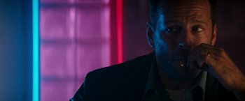 Movie still from “The Last Boy Scout” (1991), directed by Tony Scott – A person wearing a jacket; Close Up shot, Low angle