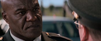 Movie still from “The Last Castle” (2001), directed by Rod Lurie – A man in a military uniform; Close Up shot, Low angle