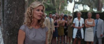 Movie still from “The Last Song” (2010), directed by Julie Anne Robinson – A woman standing in front of a group of people; Close Up shot, Over the shoulder angle
