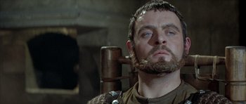 Movie still from “The Lion in Winter” (1968), directed by Anthony Harvey – A person with a beard; Close Up shot, Low angle