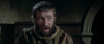 Movie still from “The Lion in Winter” (1968), directed by Anthony Harvey – A person with a beard; Close Up shot, Over the shoulder angle