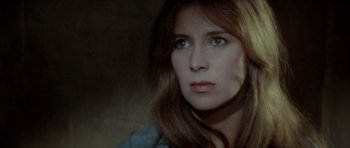 Movie still from “The Lion in Winter” (1968), directed by Anthony Harvey – A person with long brown hair; Close Up shot, Low angle