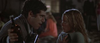 Movie still from “The Long Goodbye” (1973), directed by Robert Altman – A man and a woman talking to each other; Close Up shot, Over the shoulder angle