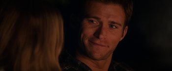 Movie still from “The Longest Ride” (2015), directed by George Tillman Jr. – A person with his eyes wide open; Close Up shot, Over the shoulder angle