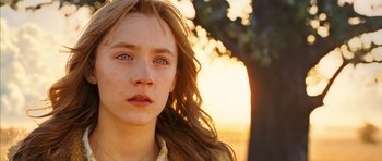 Movie still from “The Lovely Bones” (2009), directed by Peter Jackson – A person with long brown hair; Close Up shot, Low angle