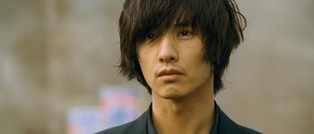 A person with long black hair