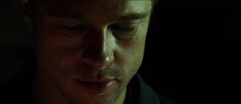 Movie still from “The Mexican” (2001), directed by Gore Verbinski – A man's face with water droplets on his face; Close Up shot, Low angle