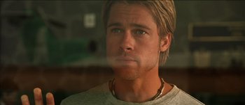 Movie still from “The Mexican” (2001), directed by Gore Verbinski – A person wearing a necklace; Close Up shot, Low angle