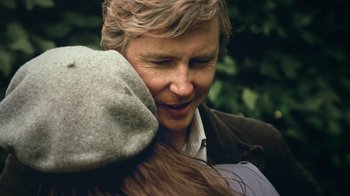 Movie still from “The Moth Diaries” (2011), directed by Mary Harron – A person hugging another person; Close Up shot, Over the shoulder angle