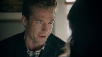 Movie still from “The Moth Diaries” (2011), directed by Mary Harron – A person wearing a jacket; Close Up shot, Over the shoulder angle