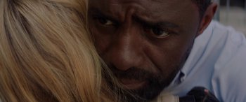 Movie still from “The Mountain Between Us” (2017), directed by Hany Abu-Assad – A person with a beard; Extreme Close Up shot, High angle