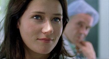 Movie still from “The One and Only” (1999), directed by Susanne Bier – A person with blue eyes; Close Up shot, Low angle