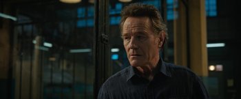 Movie still from “The One and Only Ivan” (2020), directed by Thea Sharrock – A person wearing a black shirt; Close Up shot, Over the shoulder angle