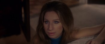 Movie still from “The Owl and the Pussycat” (1970), directed by Herbert Ross – A person with long hair; Close Up shot, High angle