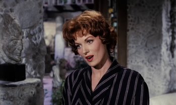 Movie still from “The Parent Trap” (1961), directed by David Swift – A person with short hair; Close Up shot, Over the shoulder angle