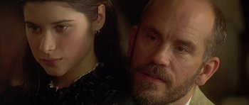 Movie still from “The Portrait of a Lady” (1996), directed by Jane Campion – A man and a woman's face; Close Up shot, Over the shoulder angle