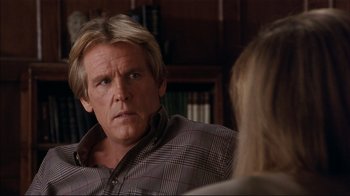 Movie still from “The Prince of Tides” (1991), directed by Barbra Streisand – A person talking to another person; Close Up shot, Over the shoulder angle