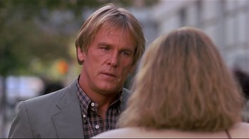 Movie still from “The Prince of Tides” (1991), directed by Barbra Streisand – A person talking to another person; Close Up shot, Over the shoulder angle