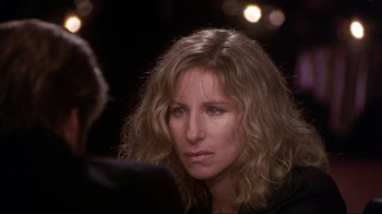 Movie still from “The Prince of Tides” (1991), directed by Barbra Streisand – A person with long blonde hair; Close Up shot, Over the shoulder angle