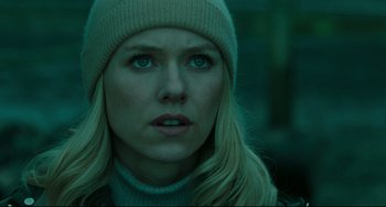 Movie still from “The Ring” (2002), directed by Gore Verbinski – A person wearing a hat; Close Up shot, Low angle