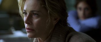 Movie still from “The Sea Inside” (2004), directed by Alejandro Amenábar – A woman's eyes and hair; Close Up shot, Over the shoulder angle