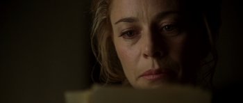 Movie still from “The Sea Inside” (2004), directed by Alejandro Amenábar – A woman's face looking at the camera; Close Up shot, Low angle