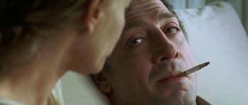 Movie still from “The Sea Inside” (2004), directed by Alejandro Amenábar – A person looking at another person; Close Up shot, Over the shoulder angle