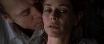 Movie still from “The Sea Inside” (2004), directed by Alejandro Amenábar – A person with their eyes closed; Close Up shot, Low angle