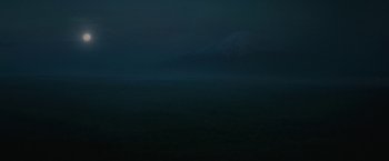 Movie still from “The Sea of Trees” (2015), directed by Gus Van Sant – A view of a body of water at night; Extreme Wide shot, Low angle