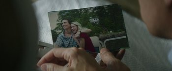 Movie still from “The Sea of Trees” (2015), directed by Gus Van Sant – A picture of a man and a woman sitting on a couch; Close Up shot, Over the shoulder angle