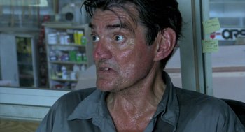 Movie still from “The Secret of the Grain” (2007), directed by Abdellatif Kechiche – A person looking at the camera; Close Up shot, Low angle