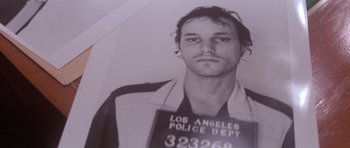 Movie still from “The Star Chamber” (1983), directed by Peter Hyams – A black and white photo of a man in a los angeles police department uniform; Close Up shot, Low angle