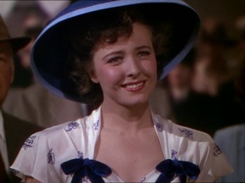Movie still from “The Story of Dr. Wassell” (1944), directed by Cecil B. DeMille – A person wearing a hat; Close Up shot, Low angle