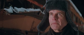 Movie still from “The Sweet Hereafter” (1997), directed by Atom Egoyan – A person wearing a hat; Close Up shot, Low angle