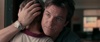 Movie still from “The Switch” (2010), directed by Josh Gordon – A person with a hand on his head; Close Up shot, Over the shoulder angle