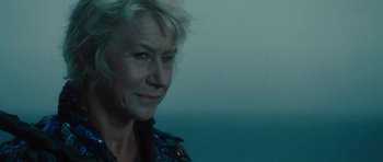 Movie still from “The Tempest” (2010), directed by Julie Taymor – A person wearing a jacket; Close Up shot, Low angle