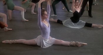 Movie still from “The Turning Point” (1977), directed by Herbert Ross – Many people that are practicing ballet; Wide shot, High angle