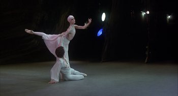 Movie still from “The Turning Point” (1977), directed by Herbert Ross – A couple of people that are in a room; Wide shot, Low angle