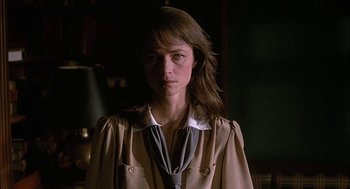 Movie still from “The Verdict” (1982), directed by Sidney Lumet – A person wearing a dress; Close Up shot, Low angle