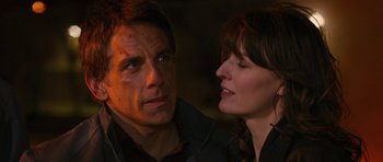 Movie still from “The Watch” (2012), directed by Akiva Schaffer – A man and a woman looking at one another; Close Up shot, Over the shoulder angle