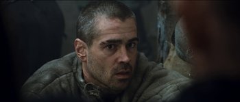 Movie still from “The Way Back” (2010), directed by Peter Weir – A person with a beard; Close Up shot, Low angle