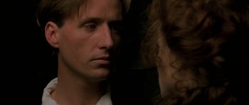 Movie still from “The Wings of the Dove” (1997), directed by Iain Softley – A person looking at another person; Close Up shot, Over the shoulder angle